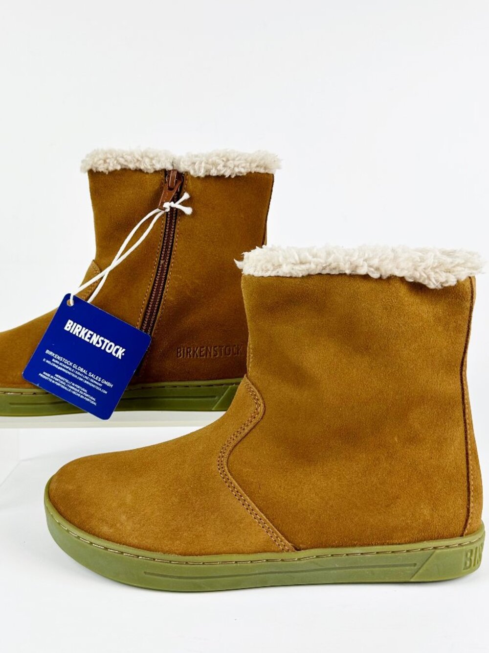 Birkenstock Girls Lille Tan Suede Leather Boots Sz 2-2.5 US/ 33 EU-retail $140